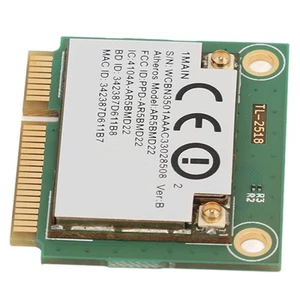 5G Network Card Mini PCIe 2.4GHz 5GHz 300Mbps BT 4.0 Plug And Play 5G Wireles CB - Afbeelding 1 van 24