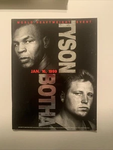 Mike Tyson vs. Francois Botha 1999 Official Program; Plus Robert Garcia-Molina - Picture 1 of 6