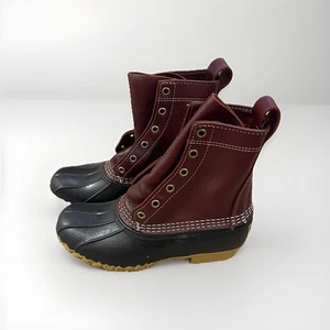 LL BEAN Women’s "Bean Boots” Brown Leather/Rubber Boots Size 6M - Picture 1 of 7