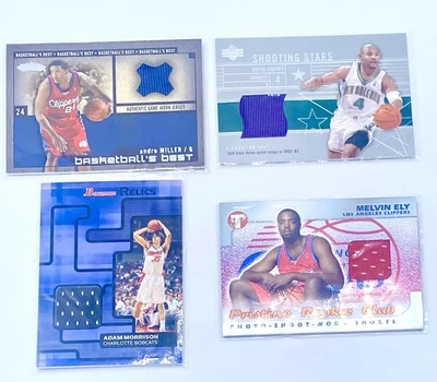 NBA Fleer 02-03 Topps 03&07 Bowman Relies нашивка лот - 4 Андре Миллер Адам Моррисон - Изображение 1 из 2