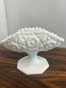 Vintage Fostoria Footed Jam, Jelly,Candy Dish Milk Glass - Picture 1 of 11