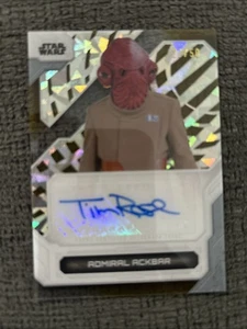2024 Topps Star Wars High Tek Tim Rose As Admiral Ackbar Auto 37/50 Gold - Picture 1 of 2