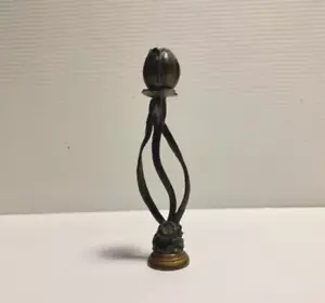 Antique Art Nouveau Wax Seal, Metal, Monogram "EW" - Picture 1 of 7