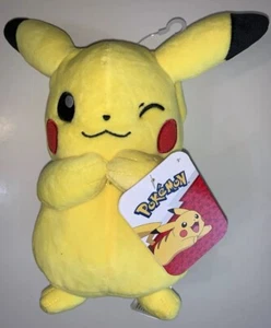 Rare Pikachu Official Pokemon Plush Soft Cuddly Toy Jazwares 2022, Approx 8 inch - Picture 1 of 5