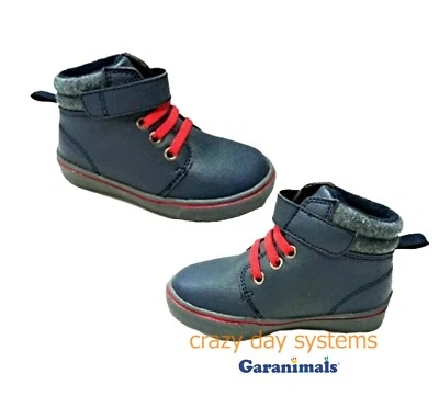 Botas/zapatos informales sin cordones Garanimals corte medio azul rojo 3, 5, 6, 8 niño pequeño  Foto 1 de 4