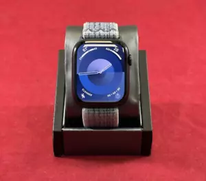 Apple Watch Series 9 45mm Aluminum Case w/ Nike Band - Midnight (GPS+LTE) - Picture 1 of 13