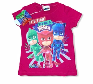 T-Shirt Maglia Pj masks Colore Fucsia Ufficiale Bambina - Foto 1 di 1