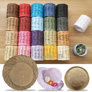 200M/Roll 100%Raffia Straw Yarn Hand Crocheting Yarn For Diy Handmade Hats Bags - Picture 1 of 28