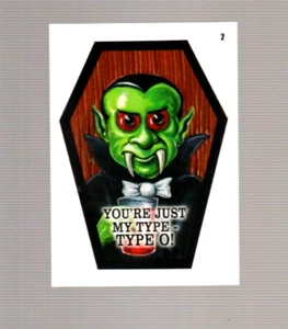 2023 Wacky Packages Halloween Postcards "BLEEDS" Coffin Sticker #2 - Picture 1 of 2