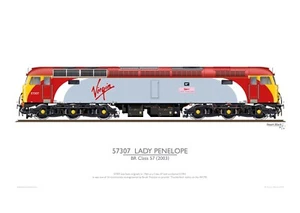 BR Class 57 57307 "Lady Penelope" in Virgin Livery - Print - Bild 1 von 1