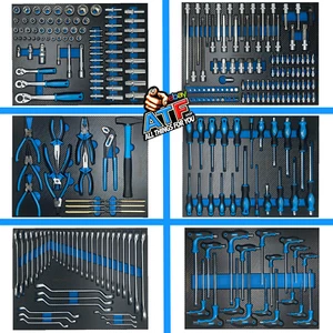 Premium Werkzeug für Werkzeugwagen 6 Einlagen Werkstattwagen gefüllt ATF Tools - Bild 1 von 9