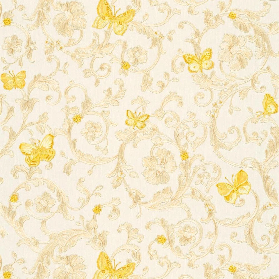 343251 - Versace Mariposas Abejas Ladybirds Oro Blanco AS Creación Papel Pintado Foto 1 de 1