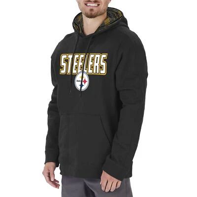 Sudadera con capucha con estampado de víbora Zubaz NFL Pittsburgh Steelers para hombre Foto 1 de 2