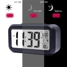 Sveglia digitale da comodino con display LCD e temperatura Data illuminazione