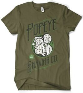 Popeye's Shaving Co T-Shirt Olive