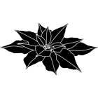 'Inverted Poinsettia' Unmounted Rubber Stamp (RS032165)