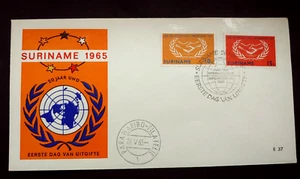 1965 20 JAAR UNO SET ON FDC NETHERLANDS NEDERLAND NETHERLANDS SURINAME K2 - Picture 1 of 1