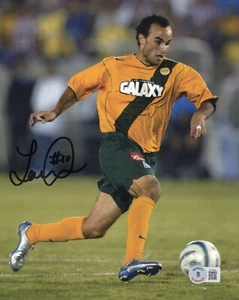 Landon Donovan LA GALAXY Autografiado Firmado Fútbol EE. UU. 8x10 Foto Beckett BAS - Imagen 1 de 2