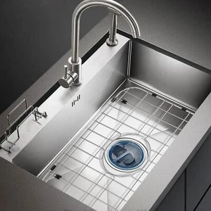 Protector de fregadero inferior de cocina rejilla de alambre 304 acero inoxidable 16" x 12-1/2" - Imagen 1 de 12