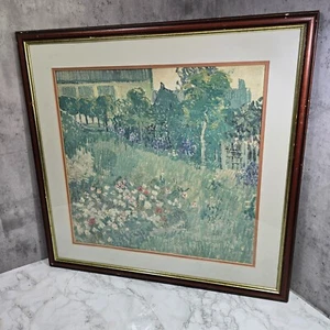 Grande stampa incorniciata VINCENT VAN GOGH "GIARDINO DI DAUBIGNY" 67x65 cm - Foto 1 di 21