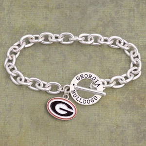 GEORGIA BULLDOGS AUDREY TOGGLE BRACELET 7.5" - Picture 1 of 1