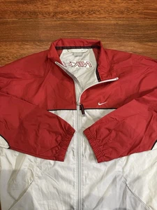 Vintage Y2K Nike Windbreaker Jacket Red And Grey - Picture 1 of 7