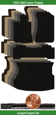 定制经典环形地毯垫套装适用于 1992 - 2002 年五十铃部队 (4 件) #T8N — 第 1/4 张图片