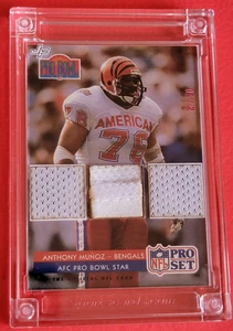 Anthony Munoz GAME USED JERSEY Card #2/50 '92 PRO BOWL JERSEY CINCINNATI BENGALS - Picture 1 of 11