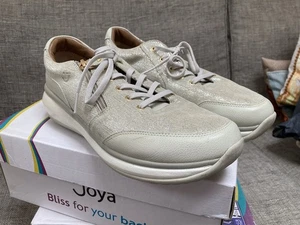 JOYA Rachel Beige Metallic Zip Up Lace Comfort Casual Shoes Woman Uk 7.5 - Picture 1 of 6