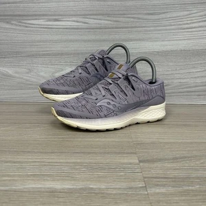 Saucony Ride ISO Trainers Size 4.5 Running Shoes Sneakers Lilac Purple White Gym - Picture 1 of 13