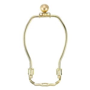 1 Set 5.5 Inch Lamp Harp Kit with 17.5mm Solid Brass Ball Finial, Gold - Imagen 1 de 7