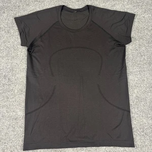 Lululemon Shirt Womens 14 Black Short Sleeve - Picture 1 of 6