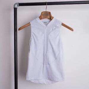 2XU Women's Comression Sleeveless Tank-Top T-Shirt White Half-Zip Size Small