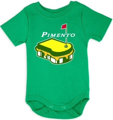 Baby Masters Augusta Tiger Woods PIMENTO CHEESE SANDWICH Creeper Romper - Image 1 of 2