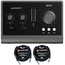 Audient iD14 MKII 10-In / 6-Out USB-C Audio Interface, 2 Mic Preamps w/ Cables