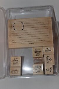 Stampin Up Rubber Stamp Set - From The Kitchen Of