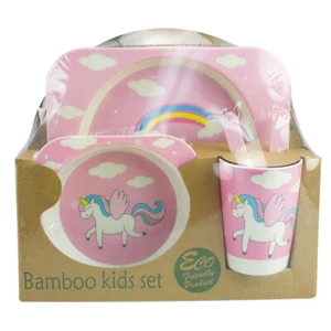 Baby & Me Bamboo Unicorn Feed Set Eco Friendly Baby Kids Dinnerware - Picture 1 of 1