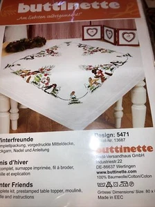 buttinette Duftin “ winter Friends “. Tablecloth Kit for Embroidery Design 5471 - Picture 1 of 11