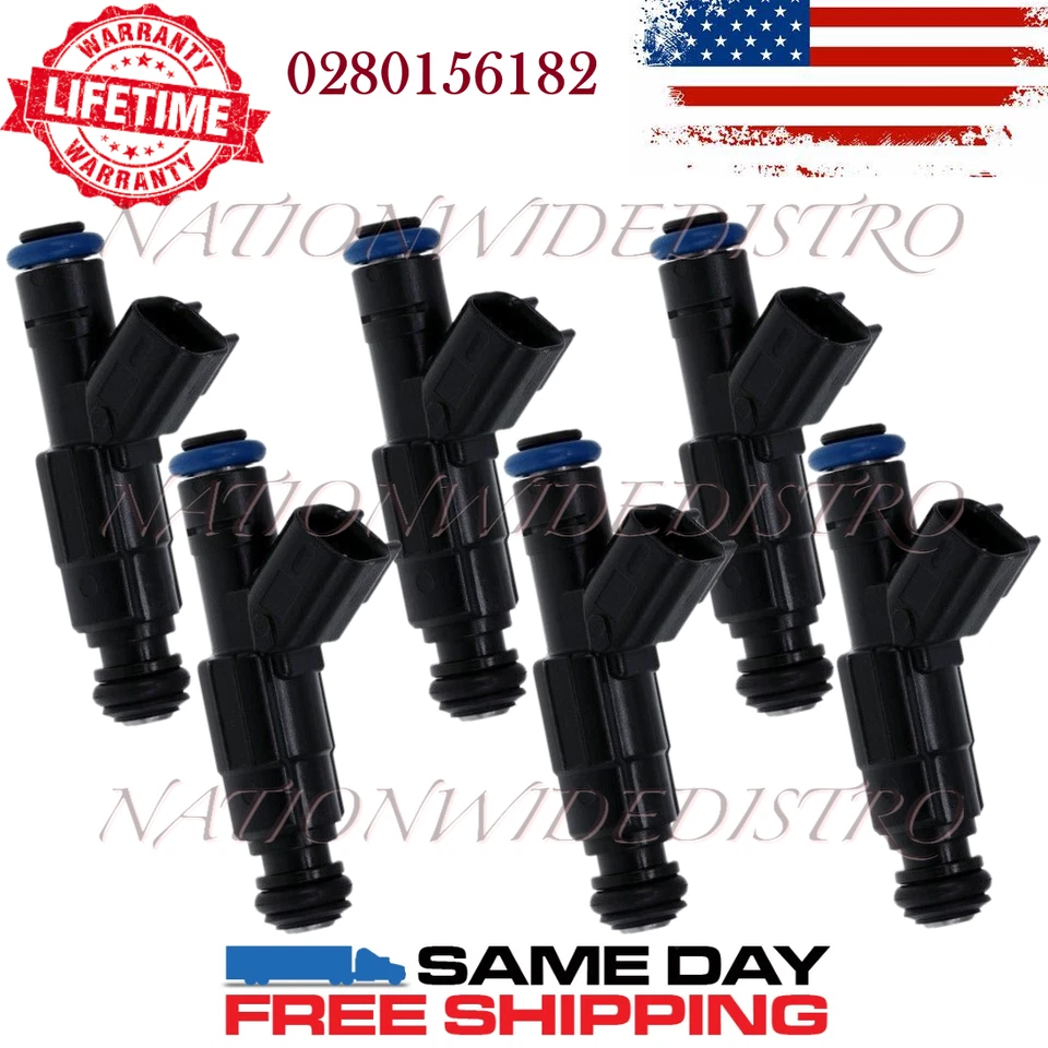 6x Inyectores de combustible Bosch OEM para Pontiac Torrent 2006 2007 2008 2009 3,4 L V6 Foto 1 de 4