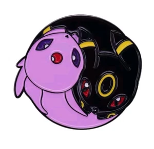 Umbreon Espeon Yin and Yang Symbol Inspired Enamel Pins Pin Brooch Pokemon - Picture 1 of 4