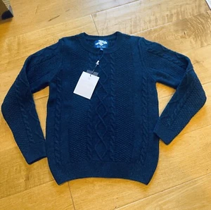 Thomas Brown, Trotters London, Navy Blue Boys Sweater, Size 8/9, NWT - Picture 1 of 7
