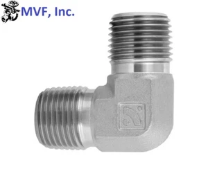 1/2" Male NPT X 1/2" Male NPT 90° Elbow 316S/S Instrument Brewing <5500-08-08-SS - Picture 1 of 4
