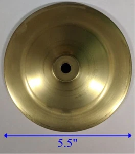 Tapa de jarrón para lámpara de latón sólido redonda de 5,5" - SIN VENTILACIÓN - Imagen 1 de 1