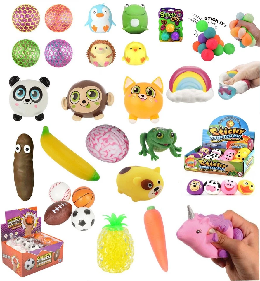 JOKESHOP Stretchy Stress Relief Toy - Sensory Fidget Squeeze Squishy Balls Kids Adults