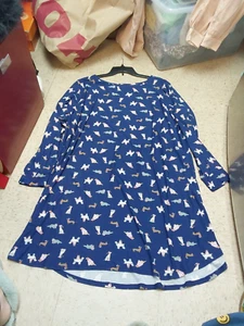 Nueva con etiquetas Croft Barrow Mujer Plus Camisa de Noche Azul Marino Perros 2X - Imagen 1 de 1