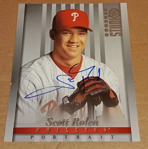 SCOTT ROLEN Philadelphia Phillies HOF SIGNED 1997 Donruss Studio Jumbo Card #24 - Picture 1 of 2