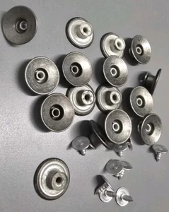 12 Jeansknöpfe Metallknopf Hose Knopf Messing Altsilber 20 mm rostfrei design - Bild 1 von 4
