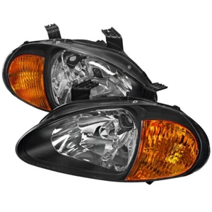 Faros para Honda Del Sol 93-97 1 pieza negro ámbar esquina izquierda + derecha lámpara - Imagen 1 de 4