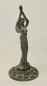 Antique Bronze WINGED NIKE VICTORY ANGEL 4 1/2"h Figurine Sculpture - Picture 1 of 3