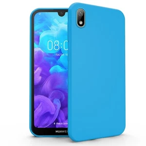 Cover Custodia Silicone Morbido Tpu Slim Soft per Huawei Y5 2019 Azzuro Newtop - Foto 1 di 8
